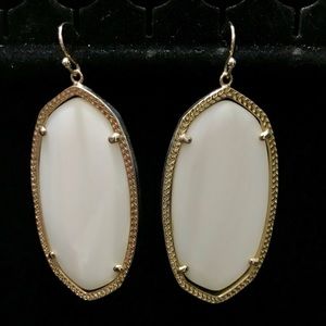 Kendra Scott signature Elle drop earrings white